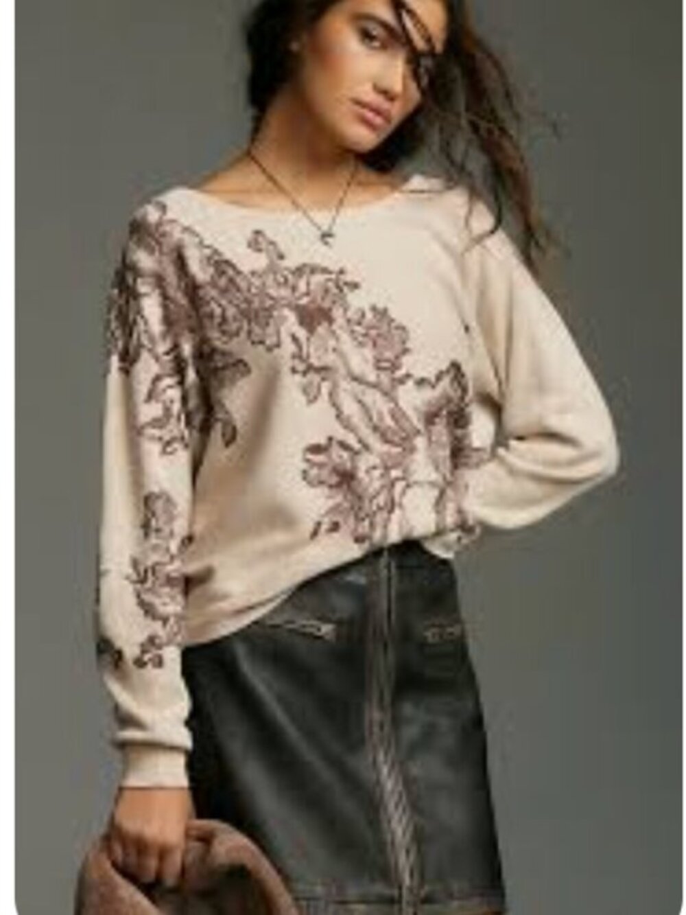 Daily Practice by Anthropologie Hazy Daze Pullover Sweater In Beige- S- MSRP $98